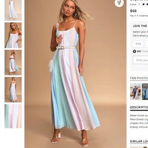 Pastel Multi Striped Maxi Dress